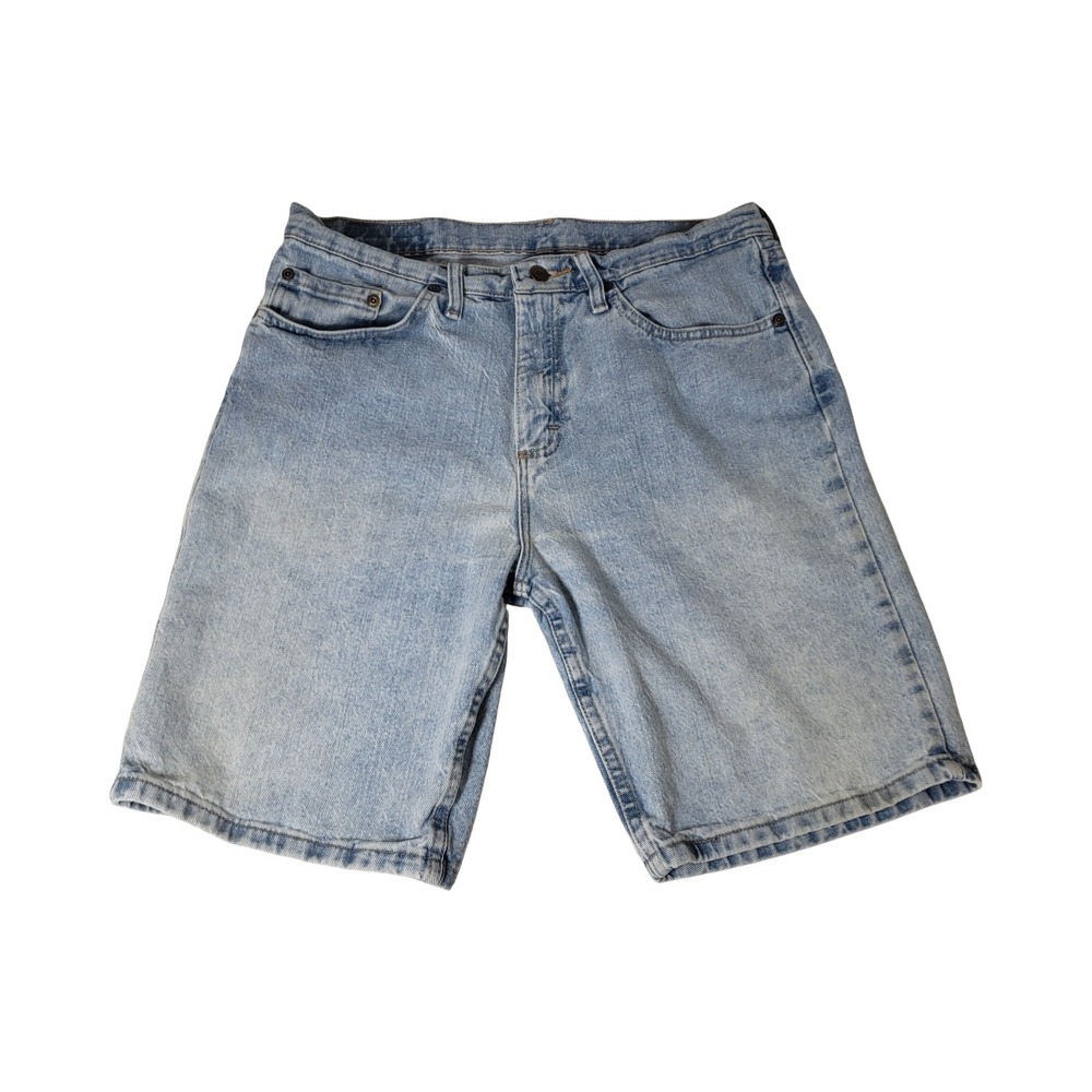 Wrangler Denim Shorts Mens 32 Relaxed Fit 606W4LT Light Wash Vintage 90s Jorts